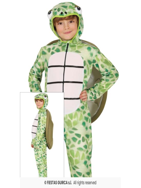 Disfraz de Tortuga Marina para Niño – Mono con Capucha y Caparazón