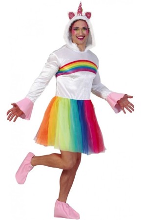 Disfraz de Unicornio Arcoíris para adulto