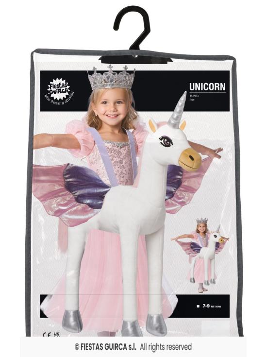 Disfraz de Unicornio infantil con Muñeco y Vestido talla 7-9 años