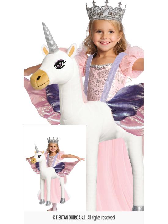 Disfraz de Unicornio infantil con Muñeco y Vestido talla 7-9 años
