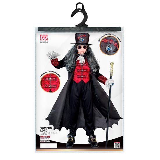 Disfraz Señor de los Vampiros Infantil – Abrigo Largo con Chaleco y Chistera