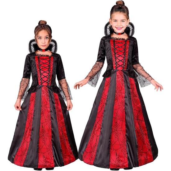 Disfraz de Vampiresa Infantil – Vestido con aro y gargantilla