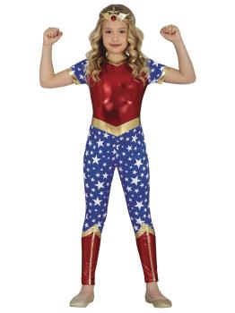 Disfraz de Wonder Lady Estrellas para Niña