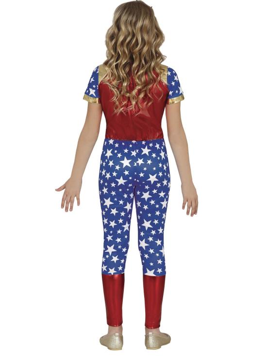 Disfraz de Wonder Lady Estrellas para Niña
