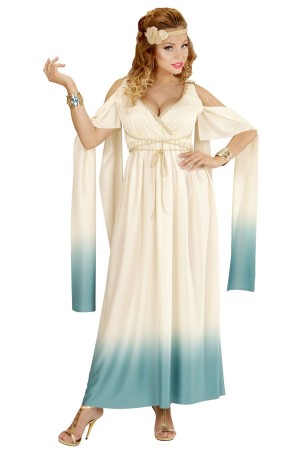 Disfraz Diosa Romana Azul para Mujer.