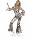 Disfraz Disco Años 70 Plateado para Mujer