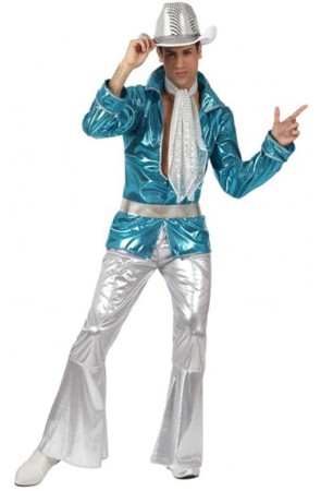 Disfraz Disco Chico Blue talla Adulto