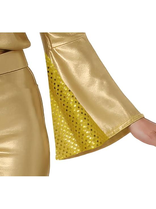 Disfraz Disco Dorado para Mujer Años 70