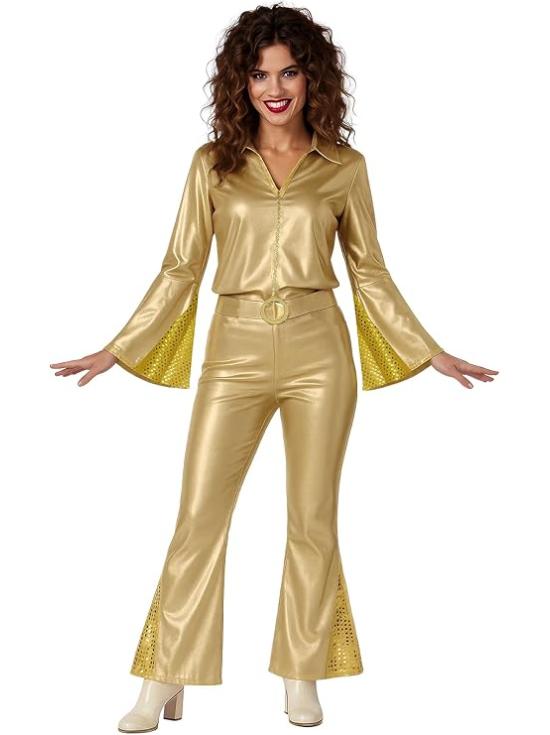 Disfraz Disco Dorado para Mujer Años 70