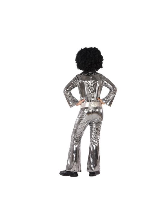 Disfraz Disco Plata Mono de niños