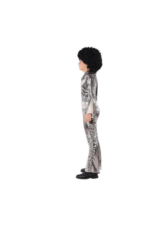 Disfraz Disco Plata Mono de niños