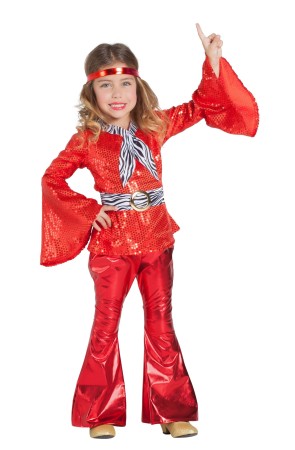 Disfraz Disco Rojo para Niña
