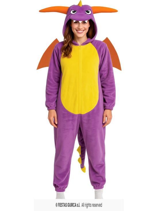 Disfraz Dragón  Morado Pokemon Talla única adulto unisex
