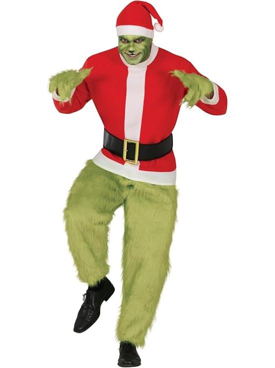 Disfraz El Grinch Navideño de Lujo para Hombre