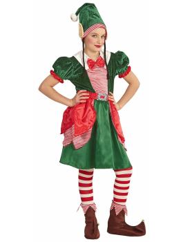 Disfraz Elfa ayudante de Santa Claus nfantil.