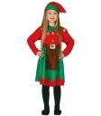 Disfraz Elfa Papá Noel para niña