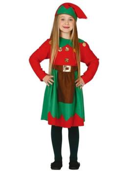 Disfraz Elfa Papá Noel para niña