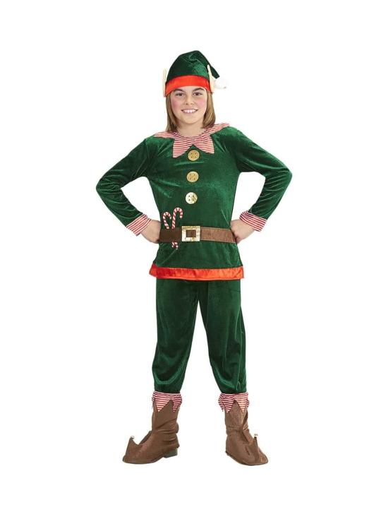 Disfraz Elfo ayudante Papá Noel Talla infantil.