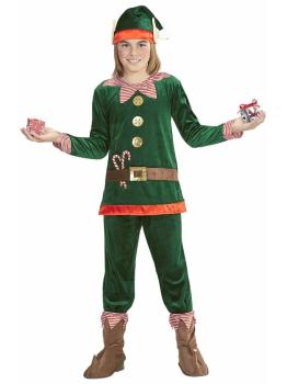 Disfraz Elfo ayudante Papá Noel Talla infantil.