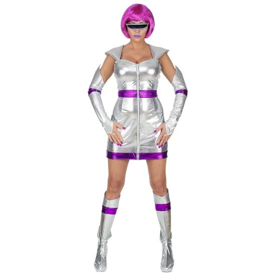 Disfraz Espacial Plata para Adultas