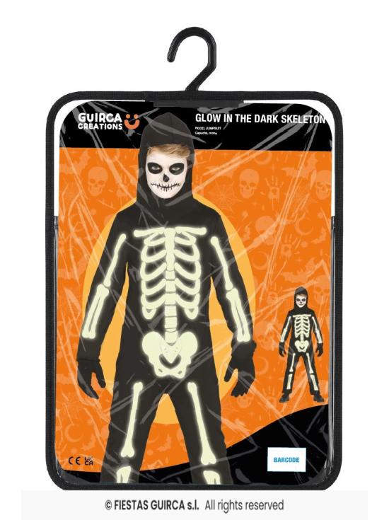 Disfraz  Esqueleto Fluorescente infantil