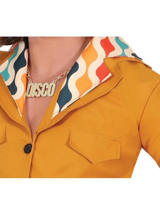 Disfraz de los años 70 naranja para hombre