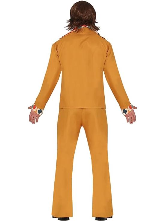 Disfraz de los años 70 naranja para hombre