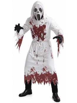 Disfraz fantasma diabólico blanco para hombre
