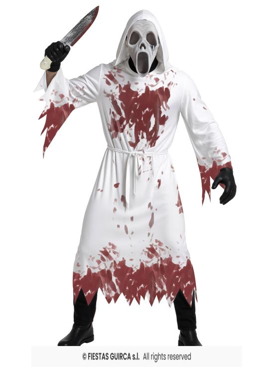 Disfraz fantasma diabólico blanco para hombre