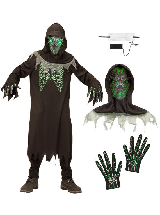 Disfraz Fantasma Terror Ojos Luminosos infantil