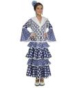 Disfraz Flamenca Sevilla Azul Alvero de Niña