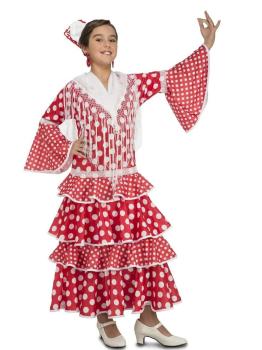 Disfraz Flamenca Sevilla Rojo de Niña