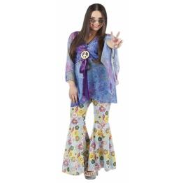 Disfraz Flower Power Lujo chica