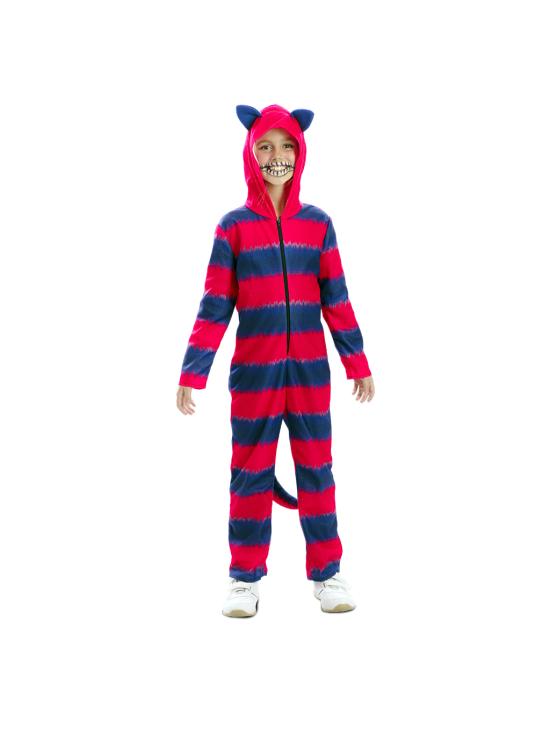Disfraz Gato de Cheshire infantil unisex – Mono con capucha