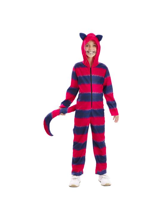 Disfraz Gato de Cheshire infantil unisex – Mono con capucha