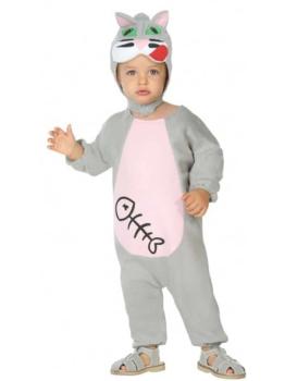 Disfraz Gato Gris Baby talla 12-24 meses