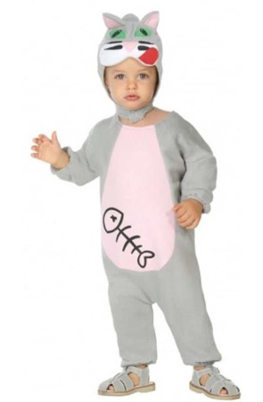 Disfraz Gato Gris Baby talla 12-24 meses
