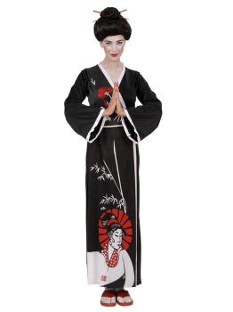 Disfraz Geisha Kimono Negro adulta