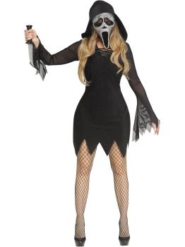 Disfraz Ghost Face Bling Mujer – Terror Brillante y Estilo Deslumbrante