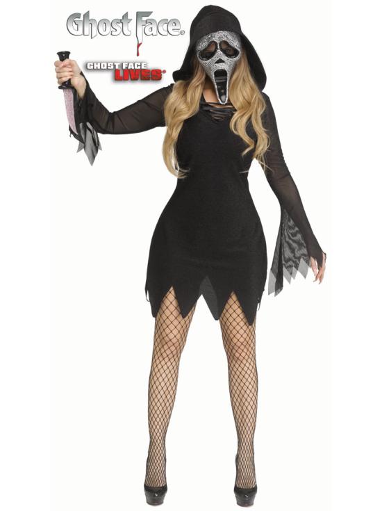 Disfraz Ghost Face Bling Mujer – Terror Brillante y Estilo Deslumbrante