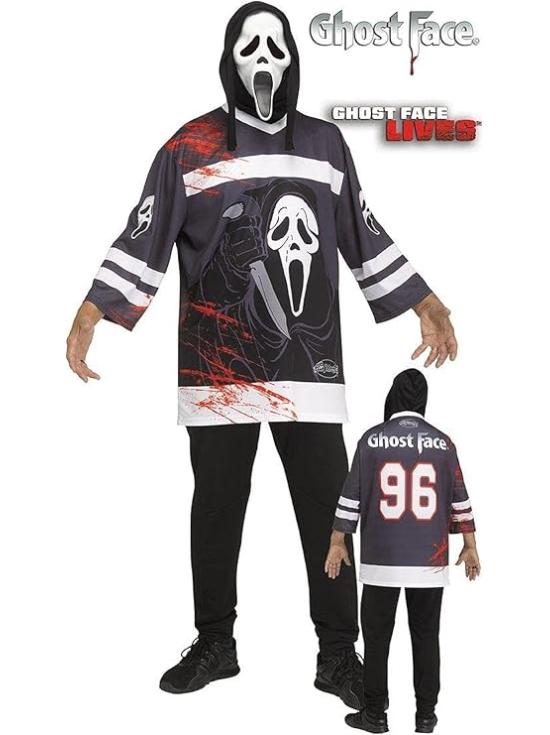 Disfraz Ghost Face Camiseta de Hockey – Terror Deportivo para Adultos