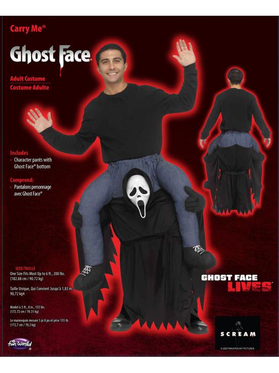 Disfraz Ghostface Carry Me 3D para adulto