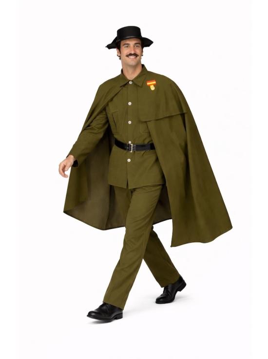 Disfraz Guardia Civil con Capa para adulto
