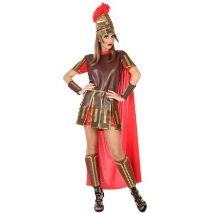Disfraz Guerrera Romana Roja para adulta