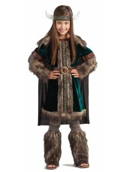 Disfraz Guerrera Vikinga del Norte para Niña