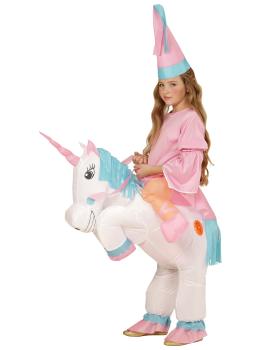 Disfraz Hada con Unicornio Hinchable Talla única