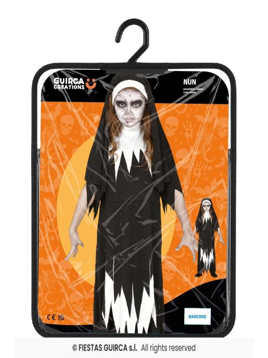 Disfraz Halloween Monja  niña