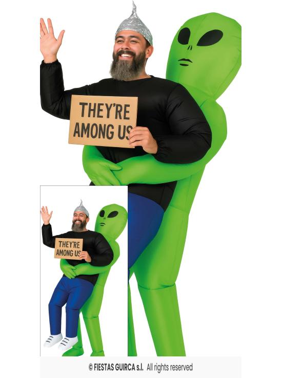 Disfraz Hinchable Alien Secuestrador – Traje con Ventilador