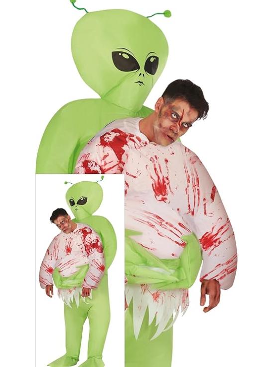 Disfraz Hinchable de Abducido por un Extraterrestre para Hombre