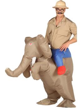 Disfraz hinchable de elefante ride on talla adulto